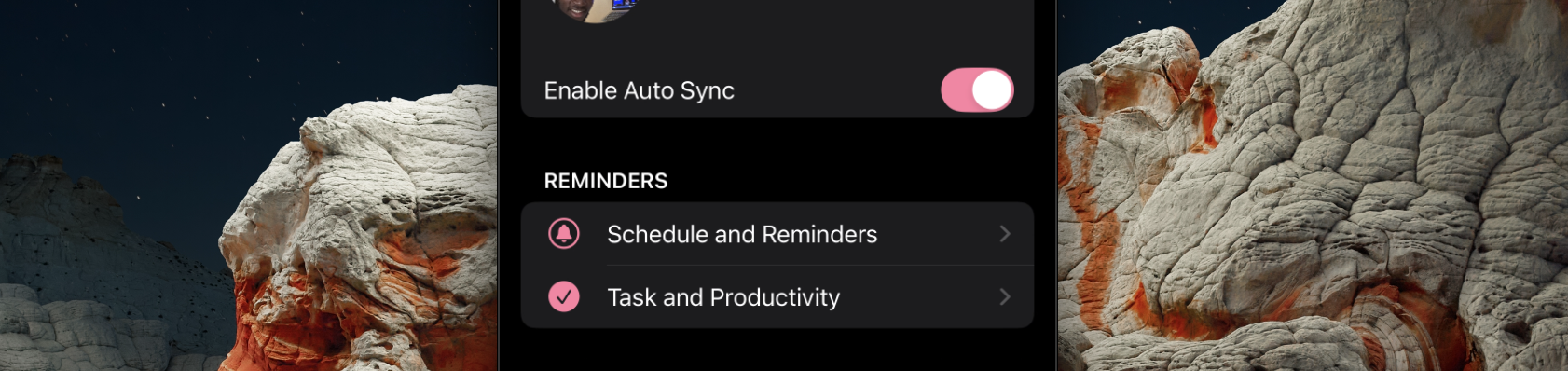 Life Planner Enabled Data Sync Settings